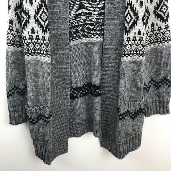 J. Jill boho nordic knit open front cardigan - Picture 3 of 5